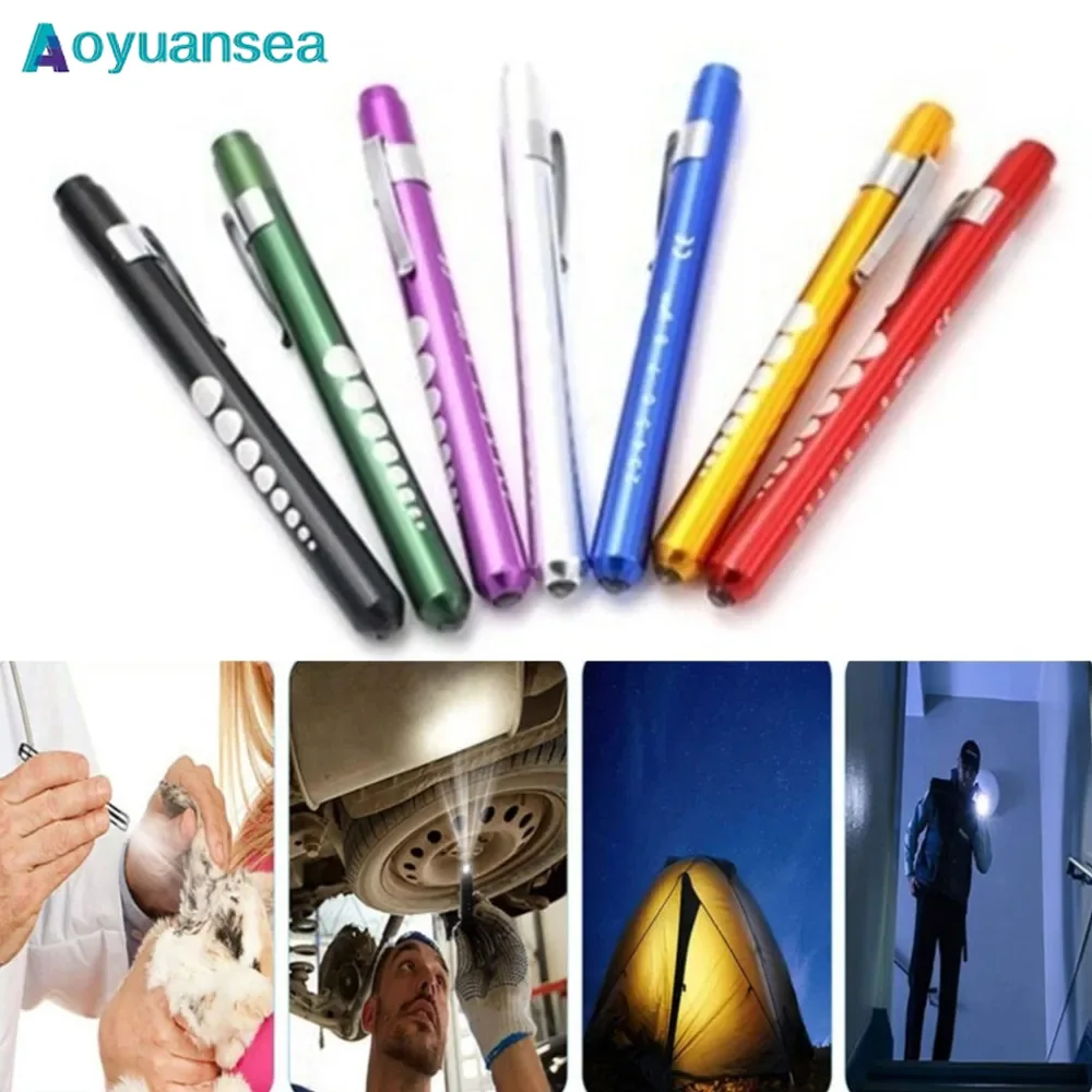 

Aoyuansea LED Pen Light Medical Pen First Aid Flashlight Inspection Torch Work Lamp Penlight For Doctor Nurse EMT Emergency Mult