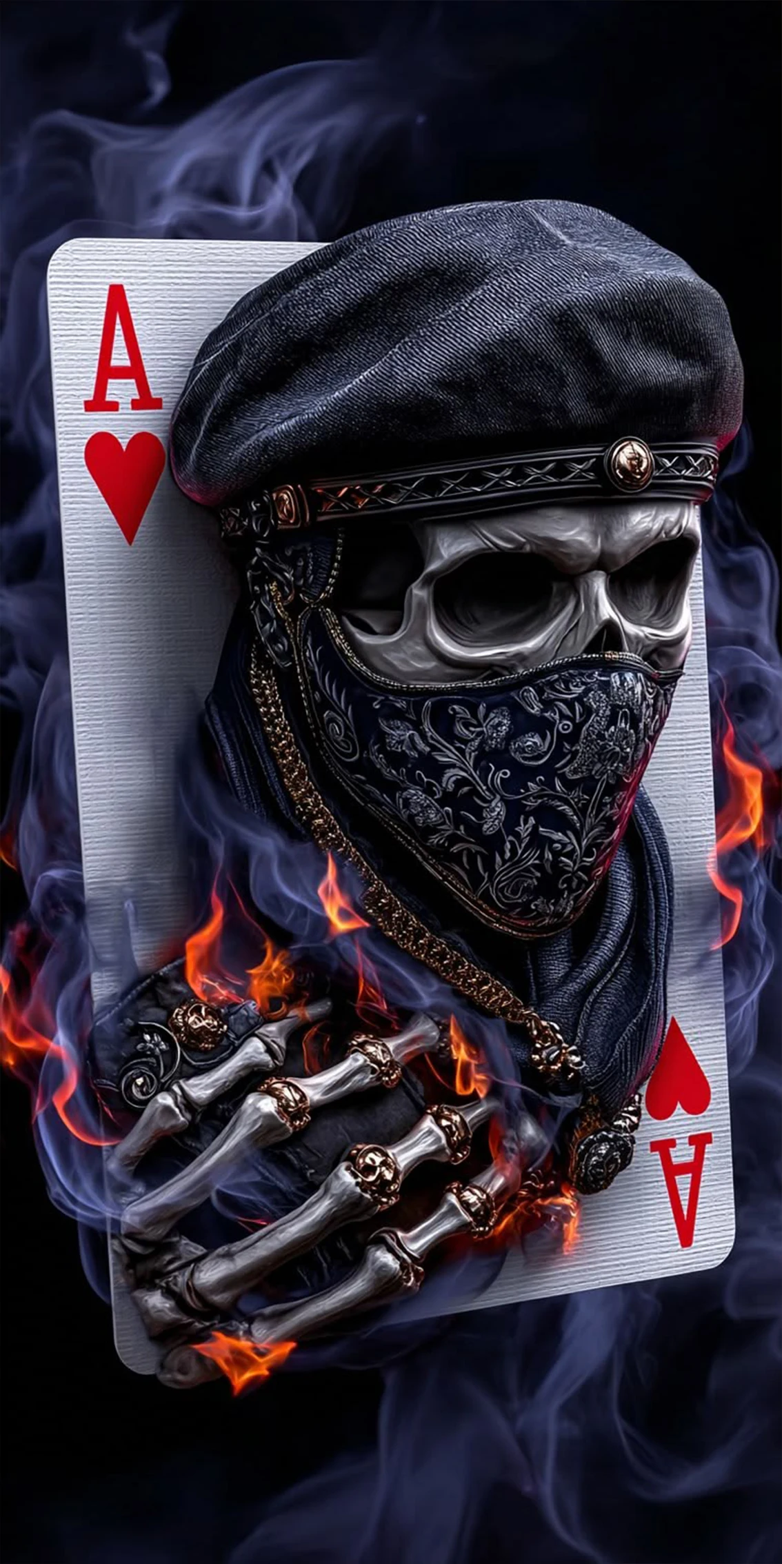 Dunkles Geister-Totenkopf-Muster Elektroroller Anti-Rutsch-Aufkleber Schleifpapier Skateboard Griptape 60*30cm – Detail 3