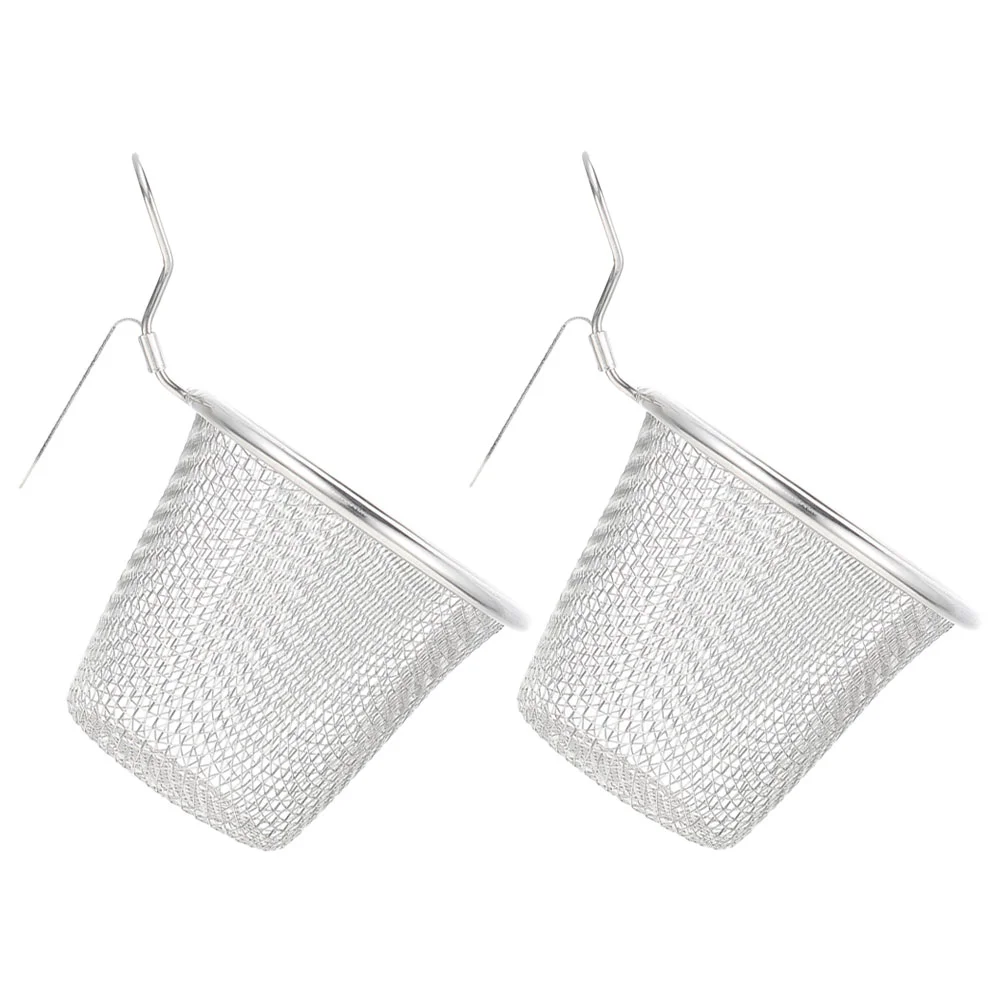 

2 Pcs Pasta Stainless Steel Colander Kitchen Hot Pot Strainer Filter Metal Portable Noodle Strainers Mesh Basket for Food