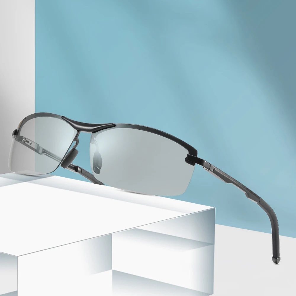 VEITHDIA Day Night Vision Sunglasses Protective Glasses UV400 Outdoor Driving Photochromic Polarized Glasses For Men Women VX557
