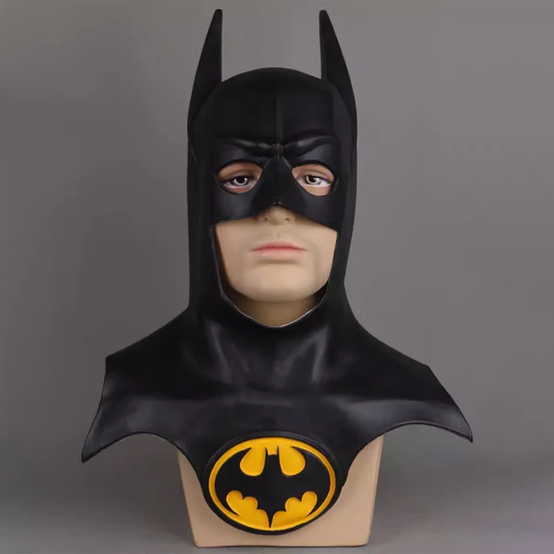 Fledermaus Masken Mann voller Kopf Maske Latex Bruce Wayne Dark Knight Cosplay Fledermäuse Maske Halloween Party 1989 Version