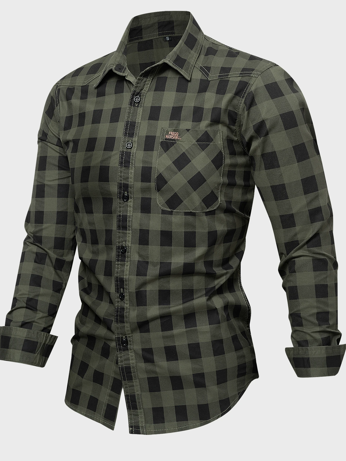 Thumbnail 2 - #3 Trending Checked Long Sleeve Shirts Right Now