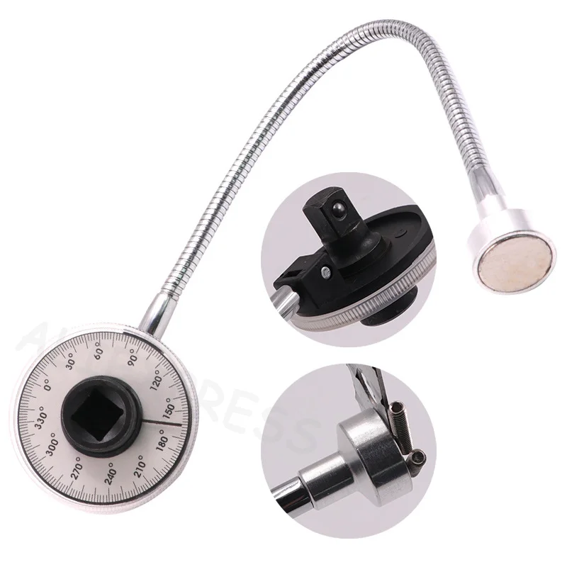 [X] 360 Degrees Torquemeter Calibrated In Degrees Torque Angle Gauge Torque Wrench Hand Tools Adjustable Torque Regular Scale