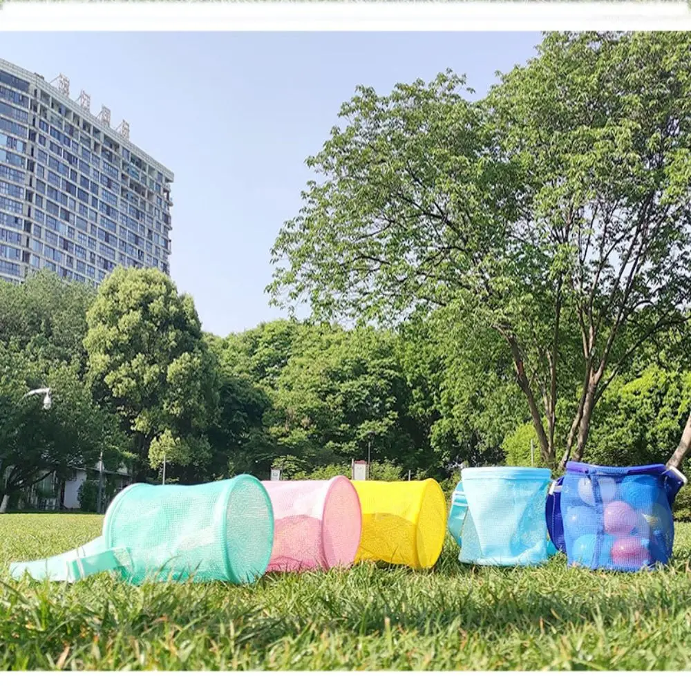 Borsa portaoggetti per bambini Borsa da spiaggia in rete Borsa da spiaggia in rete da spiaggia all'aperto Zaino con cerniera in rete Tracolla regolabile Organizzatori di articoli vari