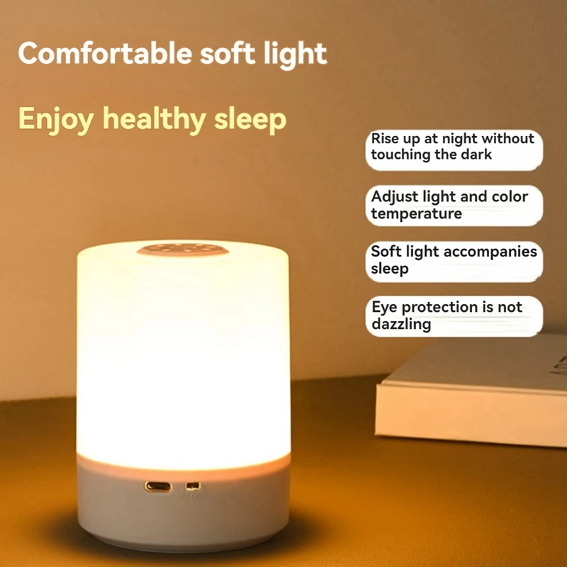 3 Color Stepless Dimming Light USB Night Light 4800Mah Rechargeable Touchcontrol Eye Caring Night Light