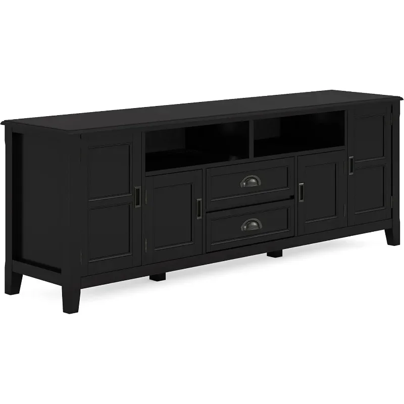 SIMPLIHOME Transitional TV Media Stand for Living Rooms and Entertainment Centers