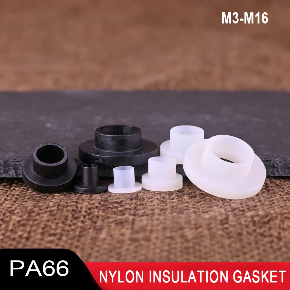 20-500Pcs T-shaped Step Washer/t-Shaped Nylon Washer Plastic Concave Convex Screw Shaft Sleeve Insulation Particle M3-M16