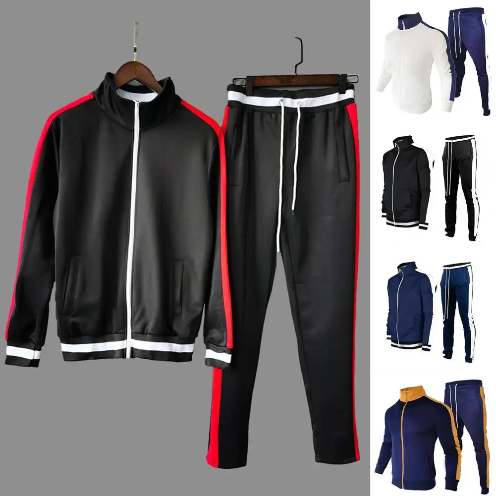 New Mens Tracksuits 2023 Men Sets Sweatshirt+sweatpants Tracksuit Zipper Stand Collar Sports Suit Jogging Fitness Men Clothing