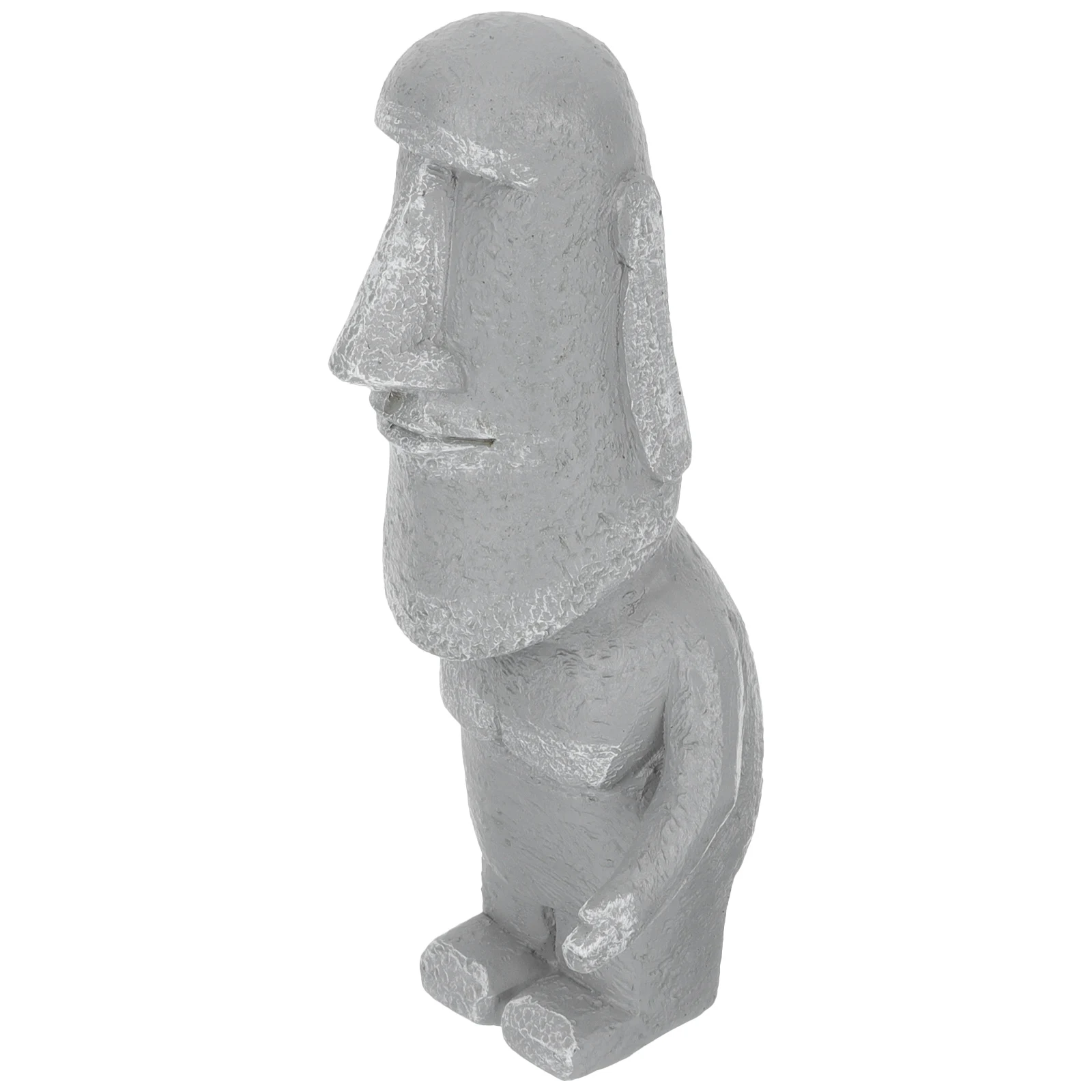 

Resin Moai Statue Decor Grey Color Desktop naments Creative Easter Craft North European Stone Decoration Garden