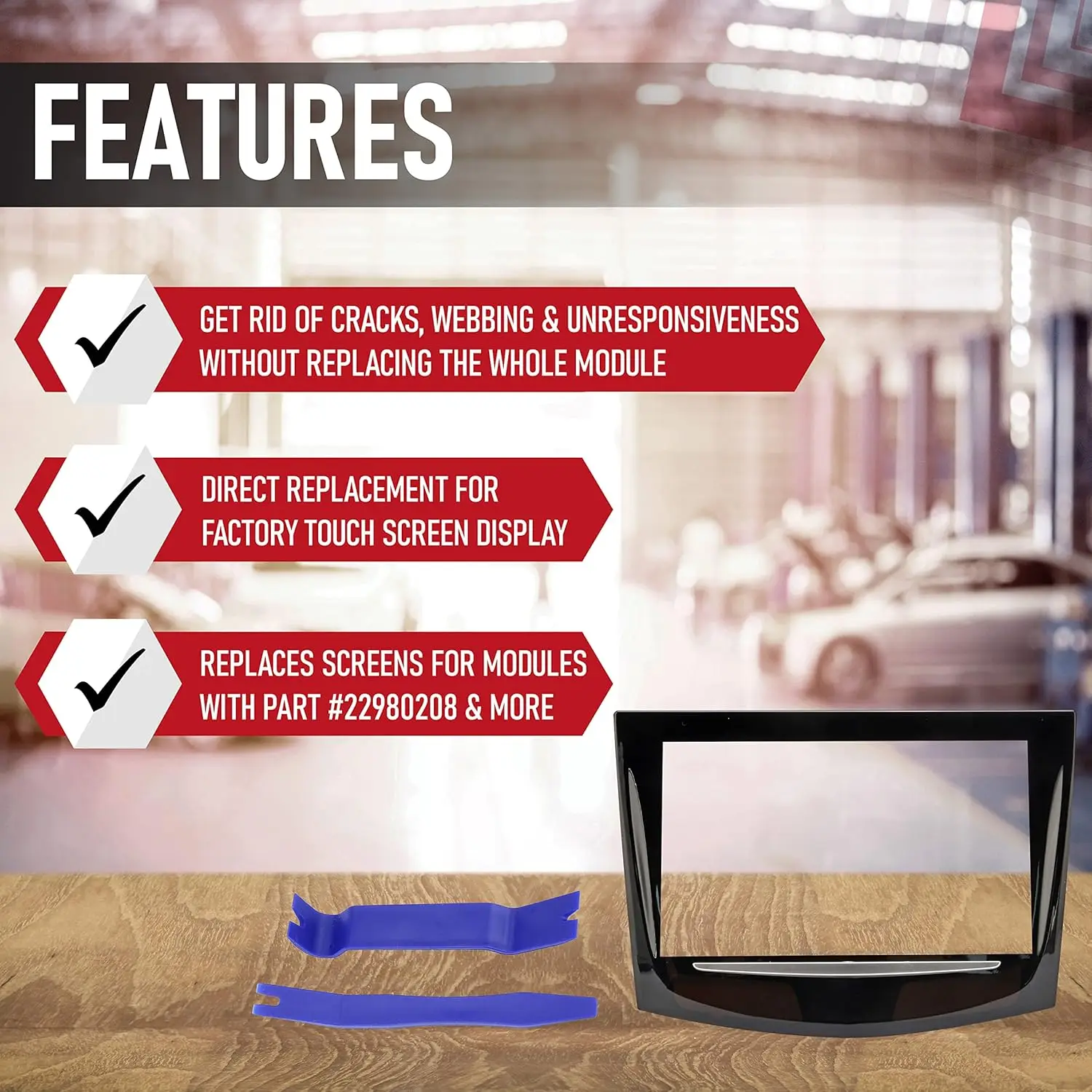 شاشة بديلة تعمل باللمس CUE لكاديلاك ATS، CTS، ELR، Escalade - متوافقة مع 22980208، 22986276