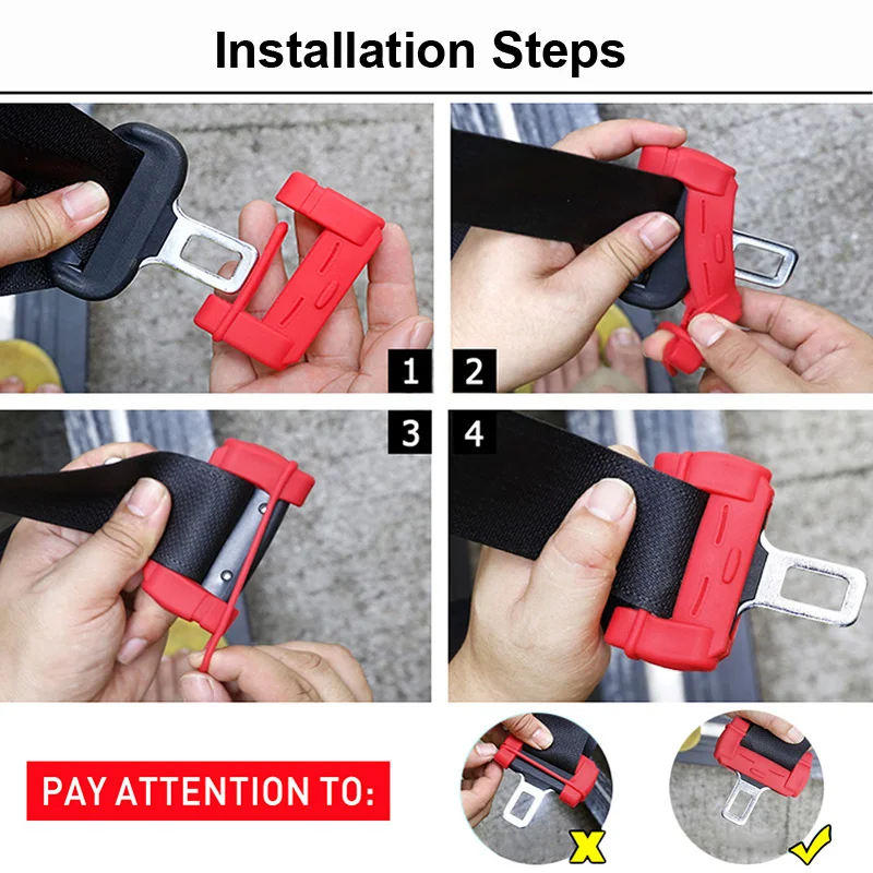 Car Safety Belt Buckle Covers Padding Pad Buckle Protector Anti Scratch for Hyundai ix35 iX45 iX25 i20 i30 Sonata,Verna,Solaris image 5