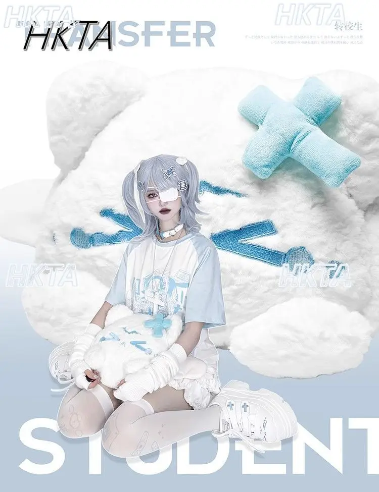 

Японский вышитый рюкзак ручной работы, мягкий, двухмерный, модный, для японских девушек, милый, для косплея, в стиле Лолита