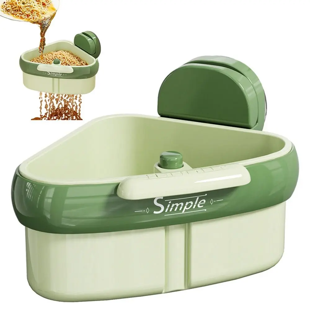Suction Cup Sink Strainer Basket Triangle Creative Kitchen Garbage Filter 2 in 1 Multifunctional Food Residue Separator