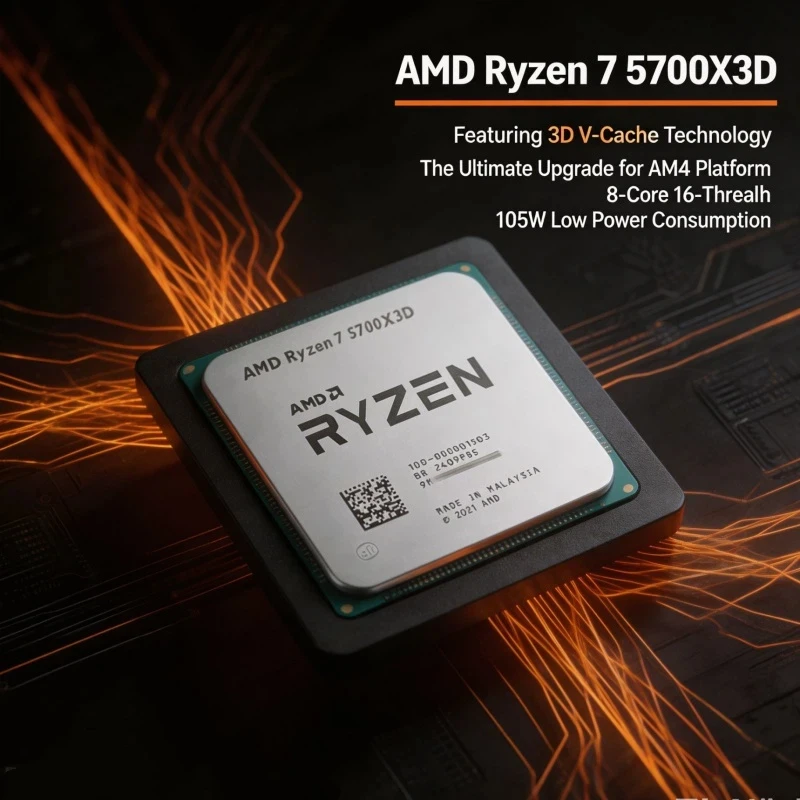 AMD Ryzen 7 5700X3D CPU value upgrade for AM4 platform DDR4 memory PCIe 4.0 8 Core 16 Thread gaming