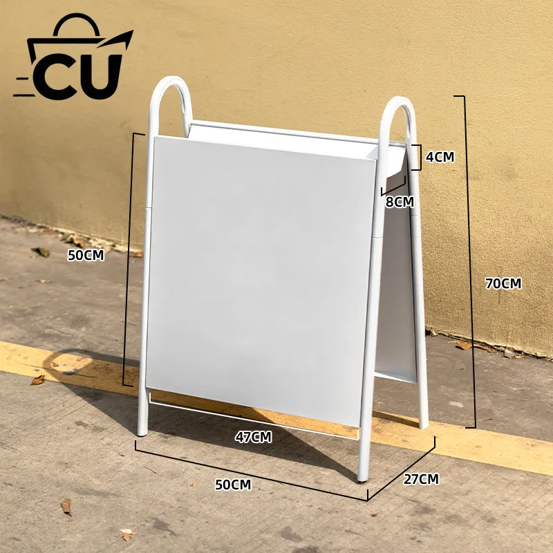 Door vertical billboard display stand, creative storage sign customization, coffee shop outdoor floor metal standing sign
