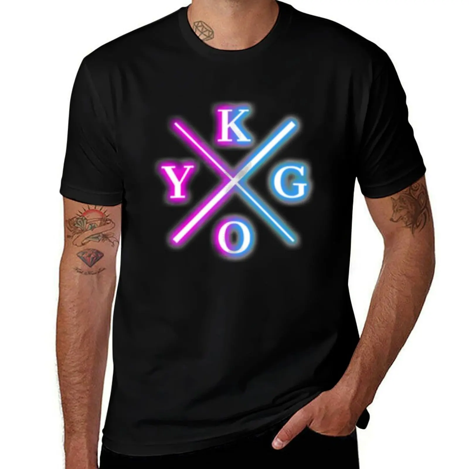 

kygo on neon T-Shirt t shirt custom print t shirt personalised cotton tshirt 100% T-shirt