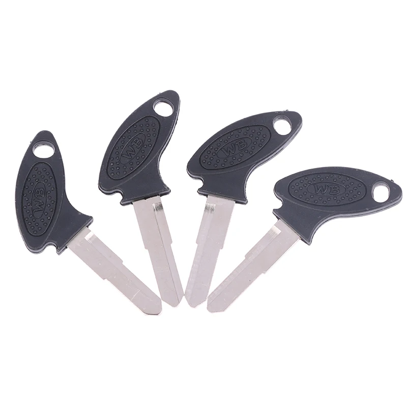 2 قطعة مفاتيح دراجة نارية فارغة غير مقطوعة |   تصميم أخدود الشفرة اليسرى/اليمين العالمي لنماذج الدراجة الصينية