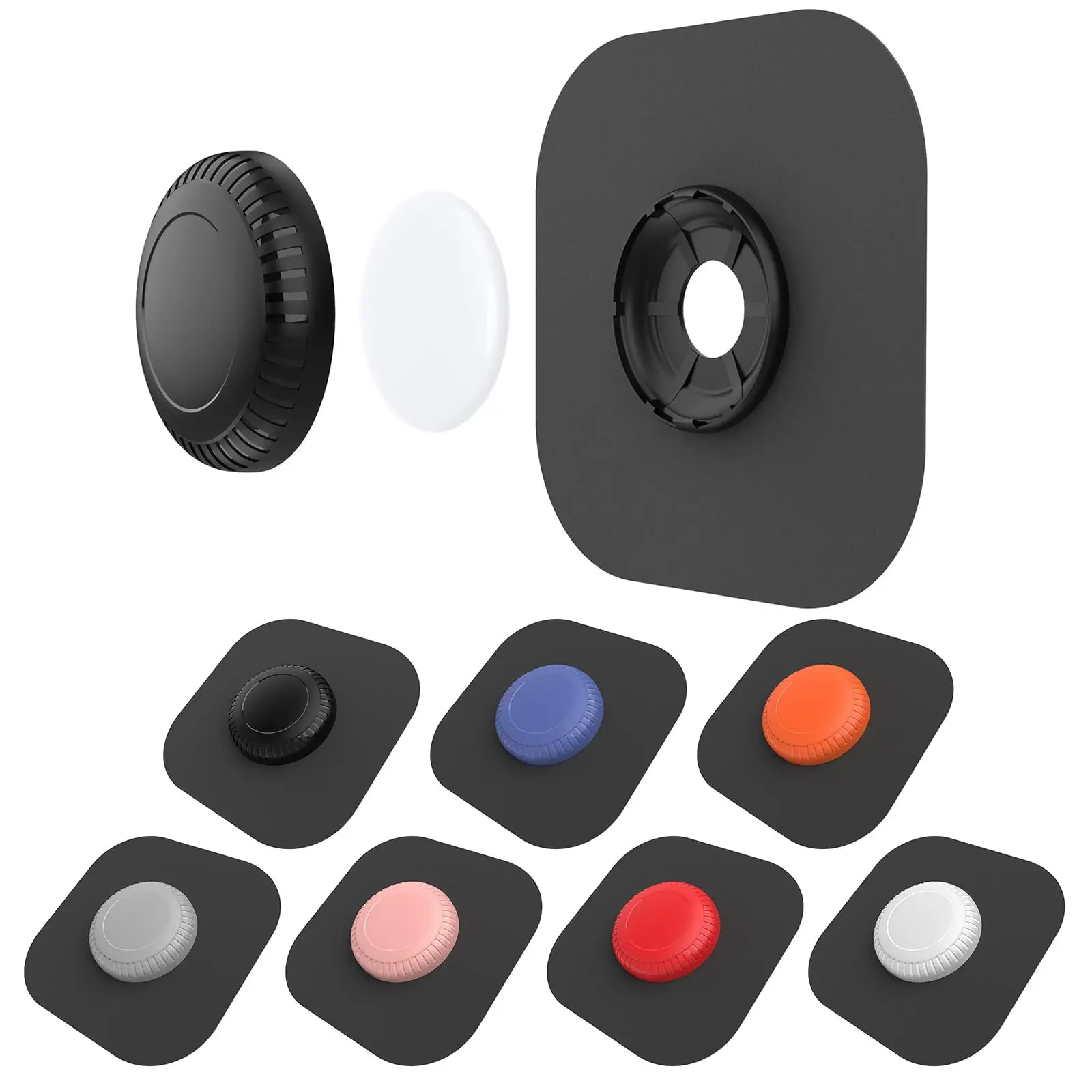 GITFOS AirTags Fabric Holder Case with Adhesive Sticker for Apple AirTag GPS Tracker Hidden Holder for Luggage,Backbag, Suitcase