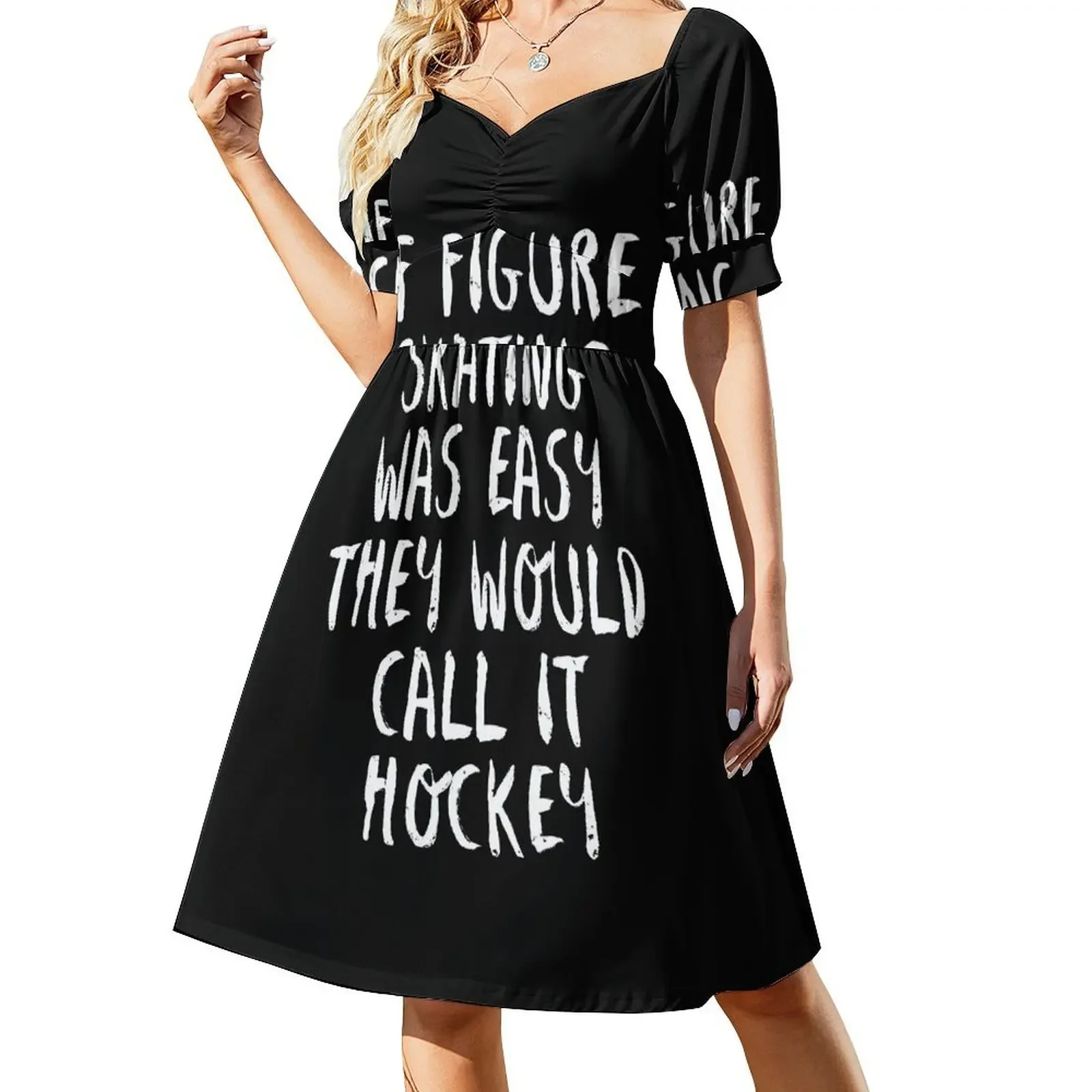 

If Figure Skating Was Easy They Would Call It Hockey T Shirt Sleeveless Dress summer dresses women 2025 ceremony dresses Dress