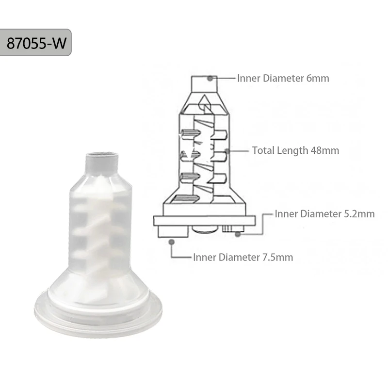 50/100PCS Dental Mischen Tipps Silikon Gummi Mischen Spitze Dental Abdruck Materialien Mischen Rohr Prothese Labor Farbe Rohre