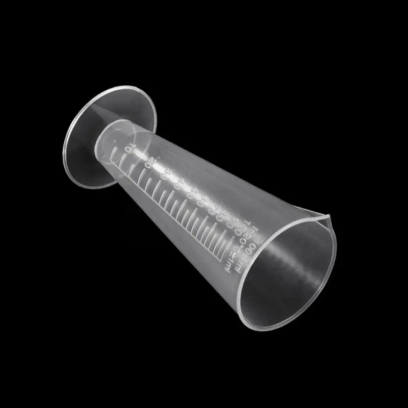 Ruseable Clear Graduated Plastic Mixing Cup Round Base for Kitchen Laboratory