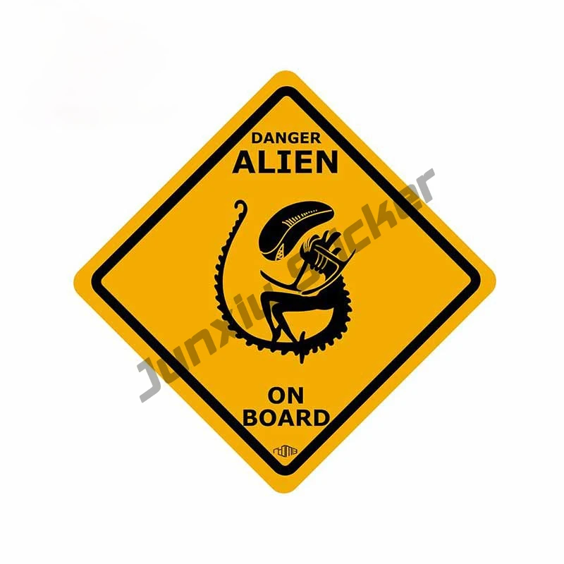 Alien on Board Vinyl Baby On Board Signs Car Stickers Anime Waterproof Decoration Scratch-proof Auto Vehicle Decal