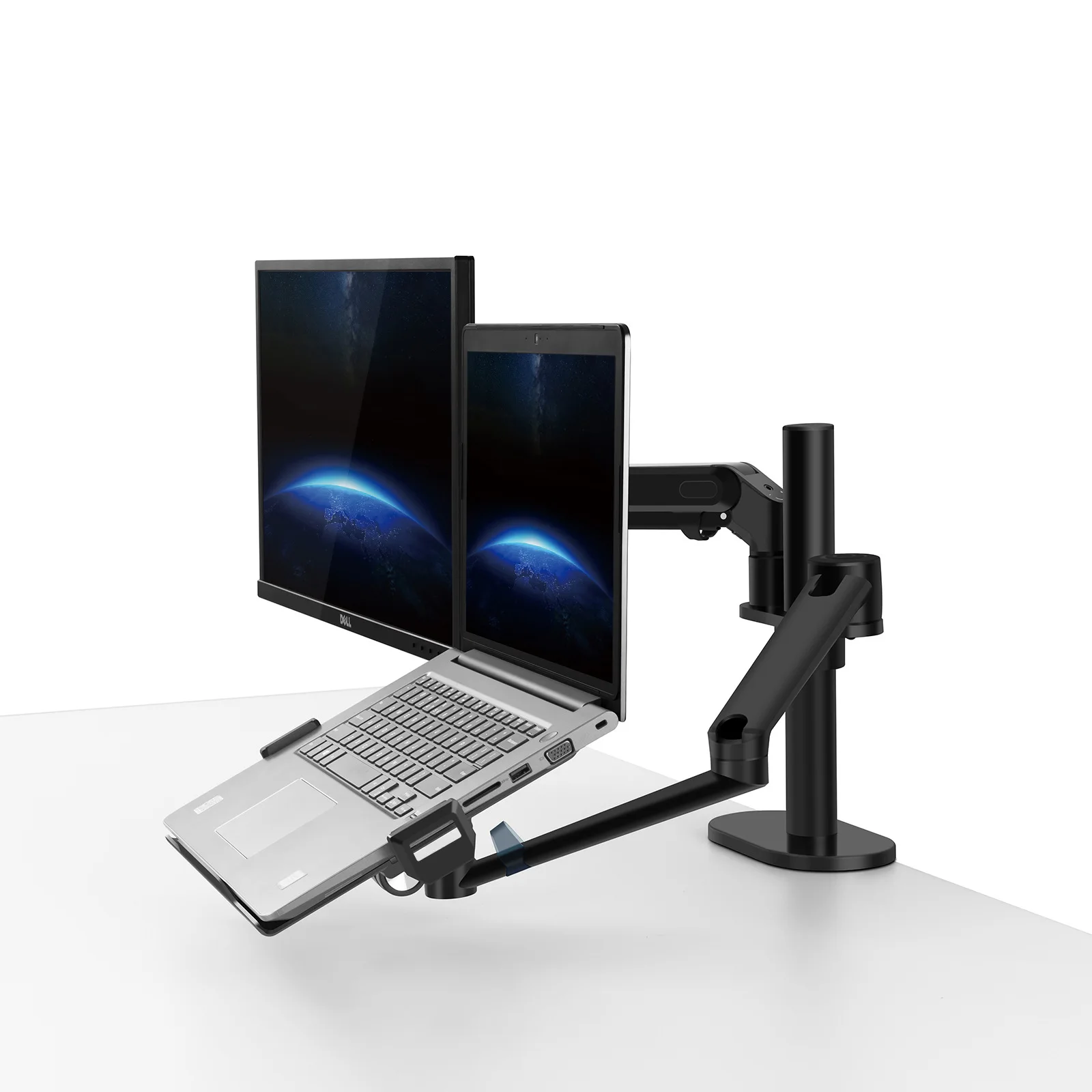 Linda New Monitor Bracket Mechanical Arm Cantilever Lifting Rotating Desktop Computer Screen VESA Base Bracket