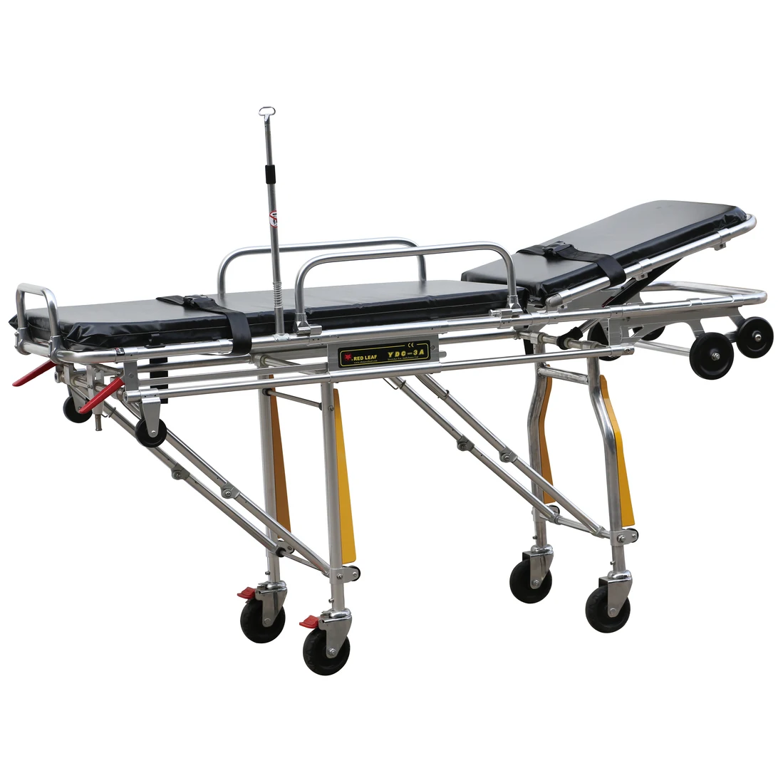 

Adjustable Hospital Trolley Aluminum Alloy First-aid Emergency Patient Ambulance Stretcher For Sale