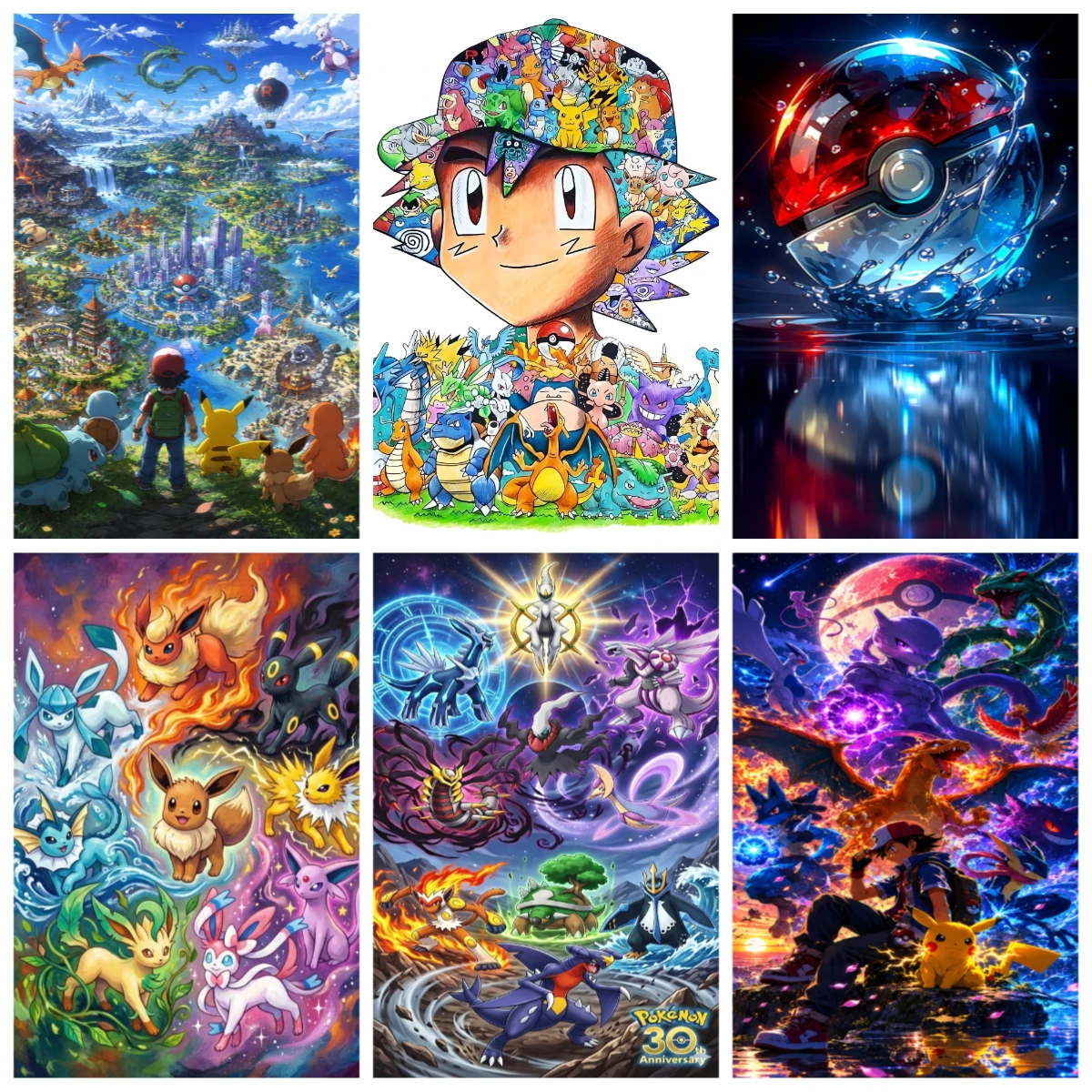 Anime P-Pokémon Characters Jigsaw Puzzles 500/1000/1200/2000PCS Wall Decor for Living Room Bedroom Perfect Gift No Frame