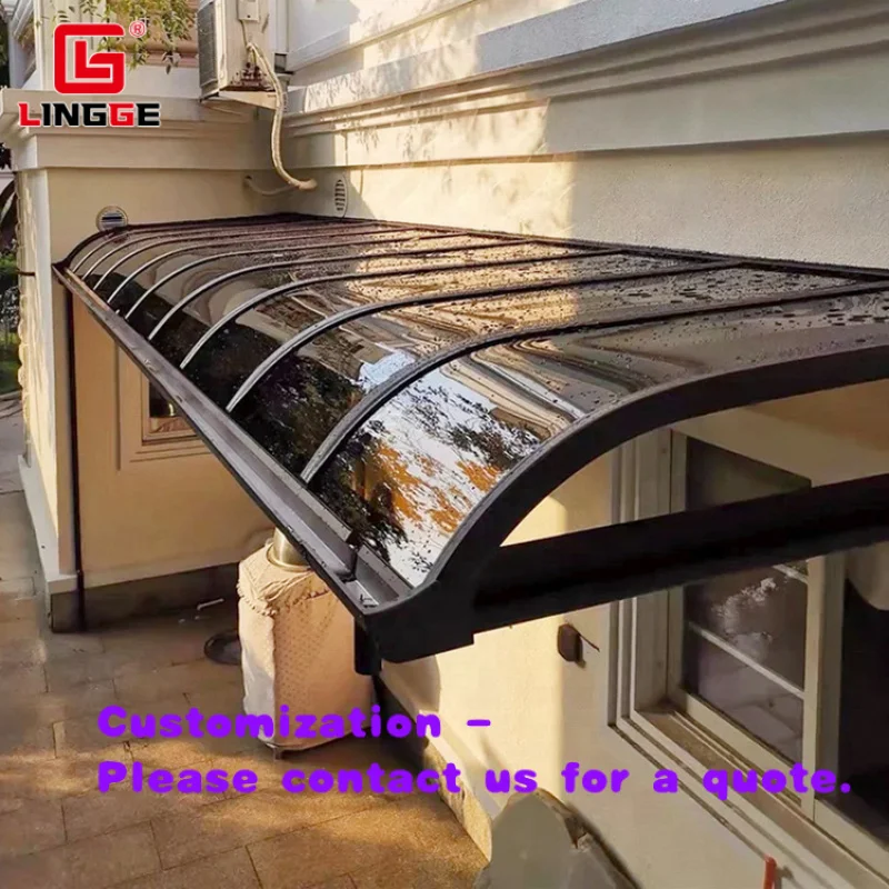 custom.Custom Outdoor Aluminum Garden Canopy Polycarbonate Patio Cover with Rain Application Door Sunshade Awning