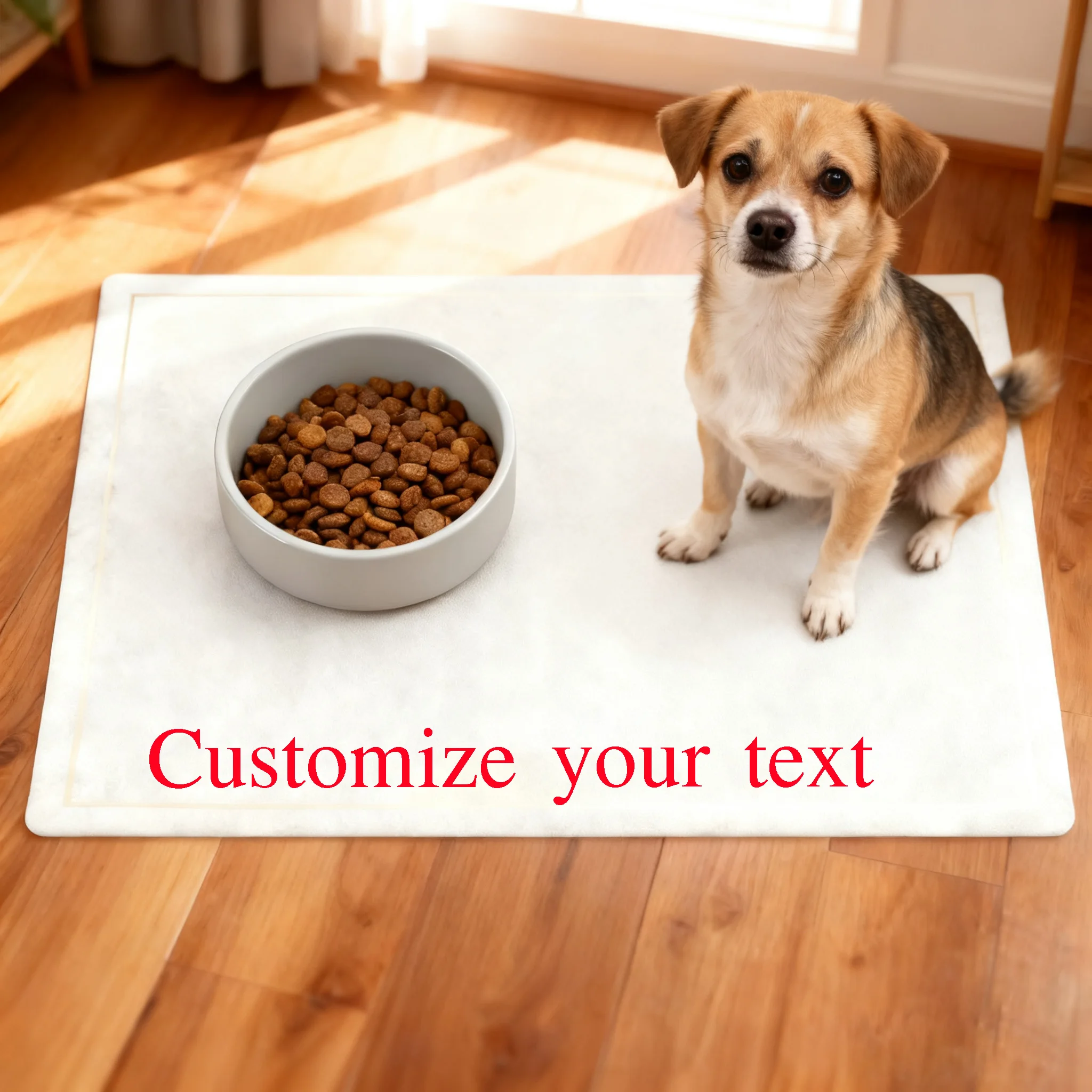 

Customized Personalized Pet Feeding Mat Quick Drying Cat and Dog Feeding Mat dirt-resistant and Easy to Clean Pet Supplies