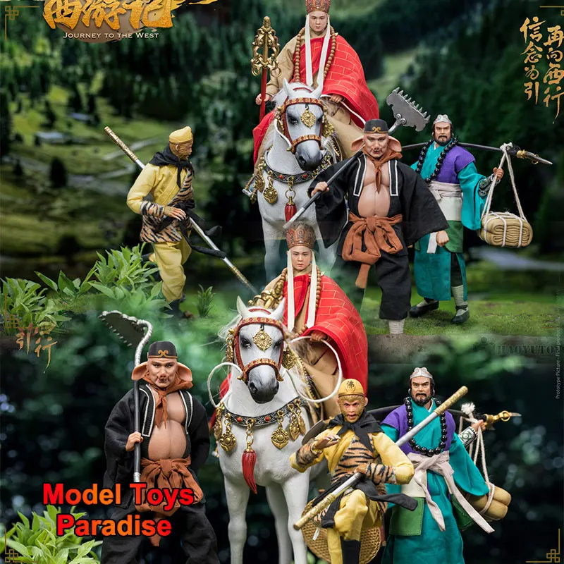 

HAOYUTOYS 1/12 Men Soldier Chinese Mythology Journey To The West Tang Monk Pig Bajie Sand Monk Full Set 6inch Action Figure Toys