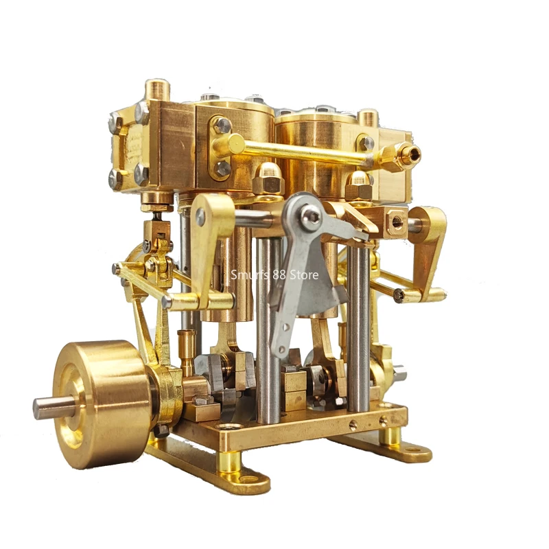 Modelo de motor de vapor de doble cilindro, modelo de barco RC alternativo, modificación DIY