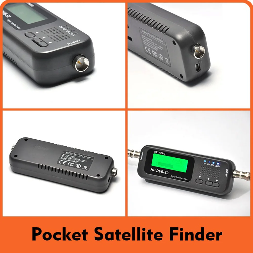 2024 NEW Sathero SH-100HD Digital Satellite Finder Support DVB-S DVB-S2 8PSK 16APSK 32APSK Pocket Signal Meter SH-100