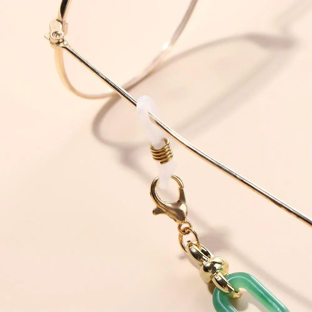 Cool Convenient Simple Non-slip Anti-lost Metal Elegant Glasses Chains Acrylic Neck Strap Sunglasses Eyewear Mask Hanging Rope