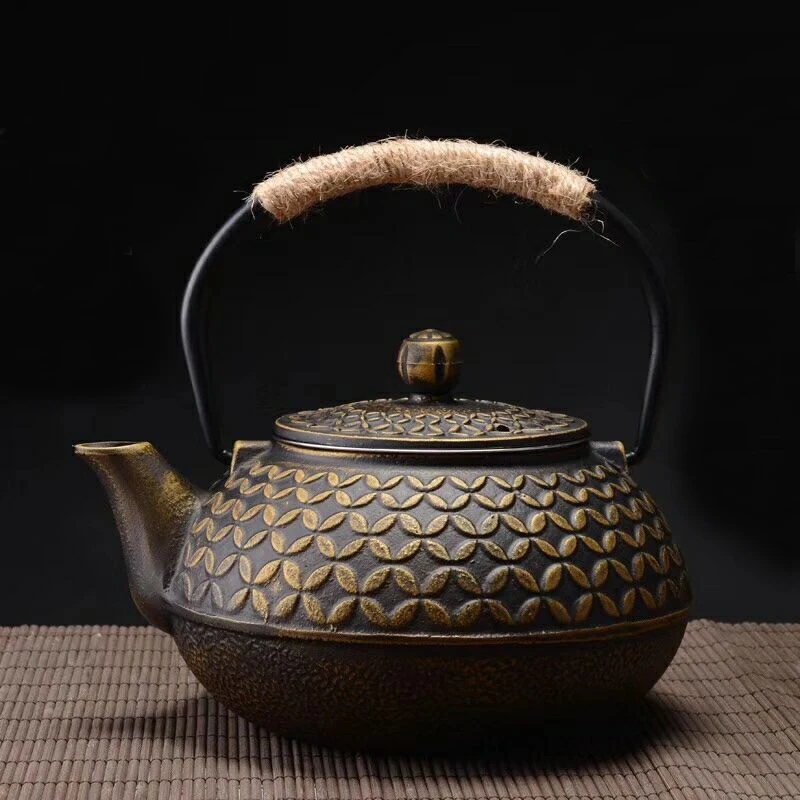 Imagem -03 - Bule de Ferro Fundido para Água Fervente Chaleira Japonesa Teaware de Cozinha Acessórios para Cerimônia Chinesa 900ml