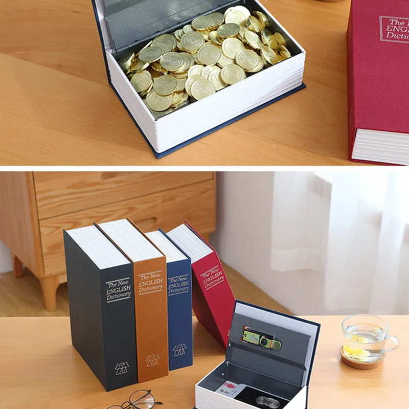 Hidden Cash Box Book Secret Safe Box For Jewelry Key Password Creative Container For Privacy Room Decor Prevent Robbers Thief