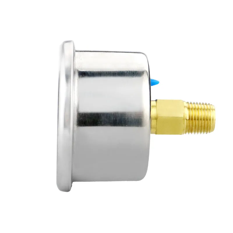 MAIRUIKESI Манометр для наполнения жидкостью 40 мм (1,5 дюйма) Осевое соединение Корпус из нержавеющей стали Латунное соединение Манометр для воды и газа