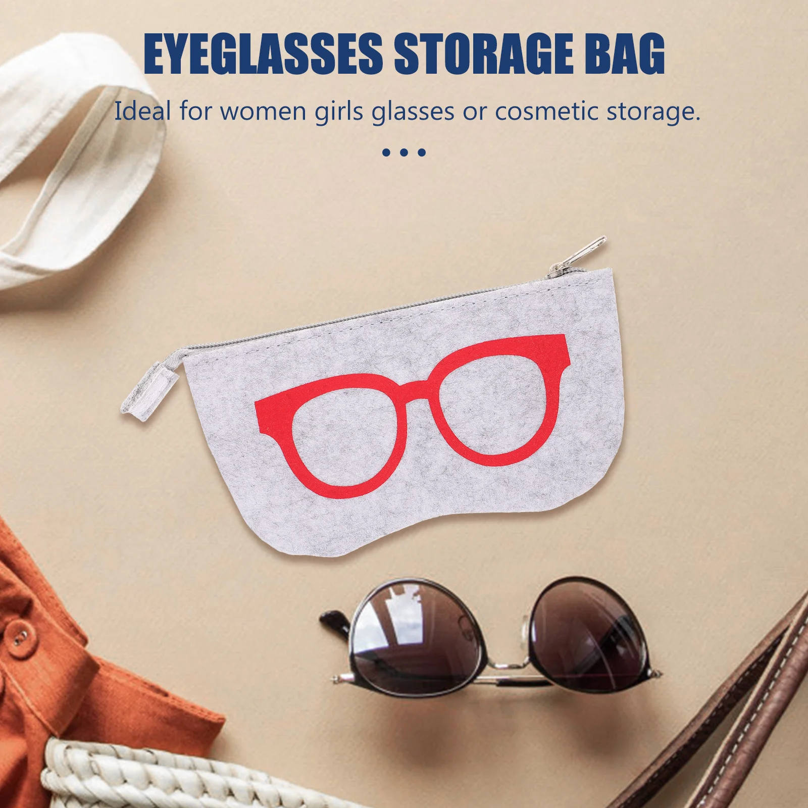 

Stylish Sunglasses Pouch Durable Soft Eyeglasses Storage Bag Protective Eyewear Container Scratch Resistant Glasses Bag