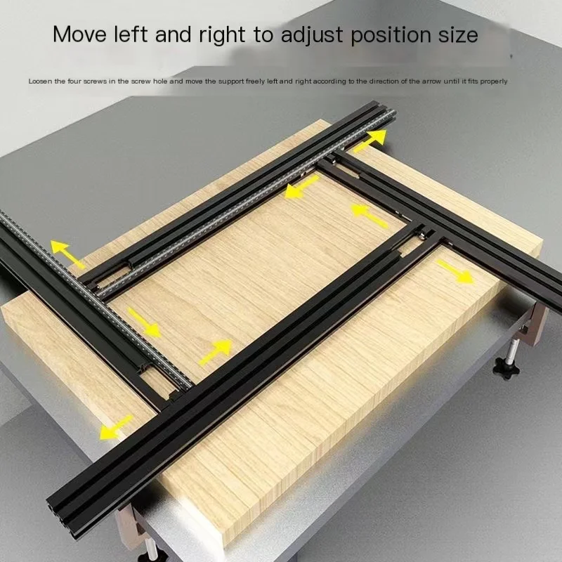 

Trimming Machine Milling Groove Engraving Guide Rail Multi-functional Adjustable Backing Auxiliary Guide Bracket WoodworkingTool