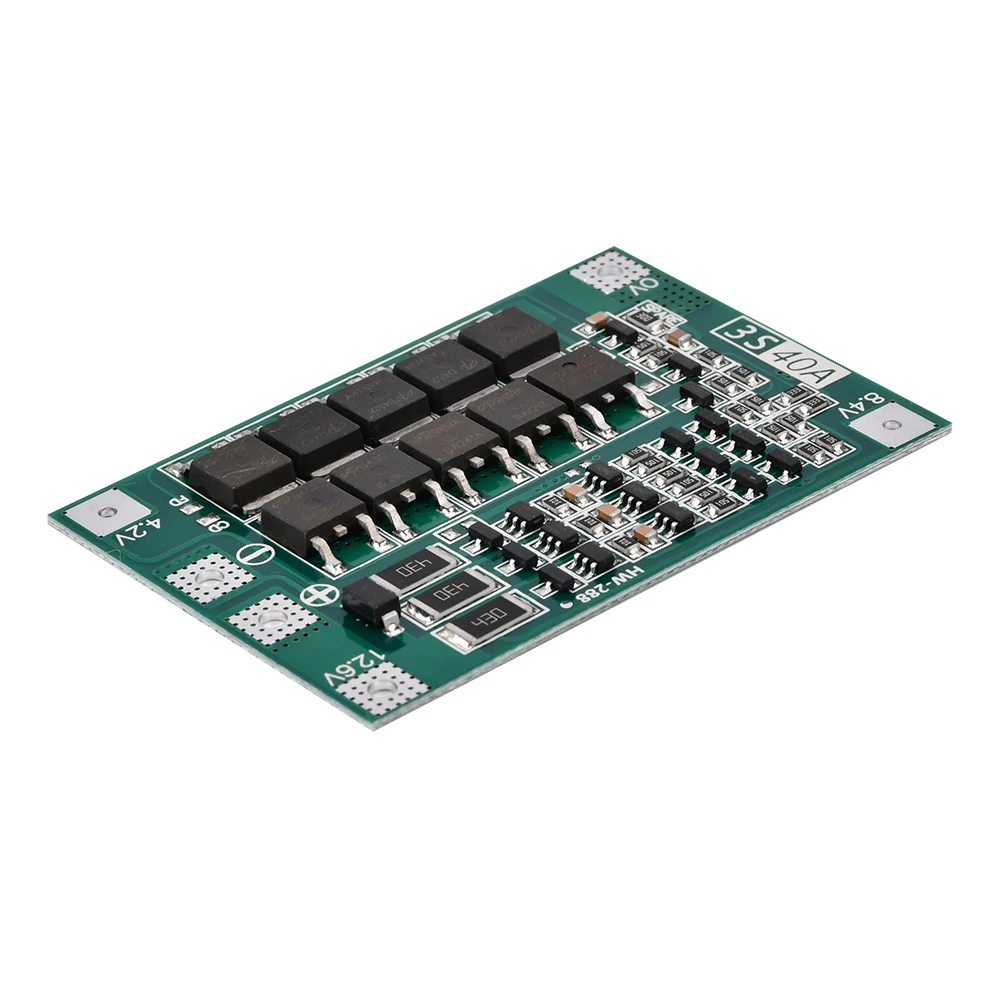 Lithium Battery Protection Board Li-ion Lithium Battery PCB Protection Board Module 3S/4S 12/16V 40A Board with Balance Charging