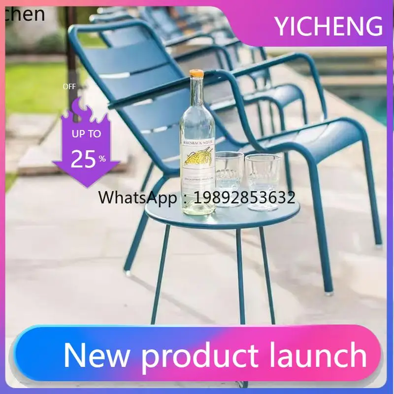 

LYY Outdoor Table and Chair Courtyard Terrace B & B Beach Lounge Pool Matching Chair Lounge Combination