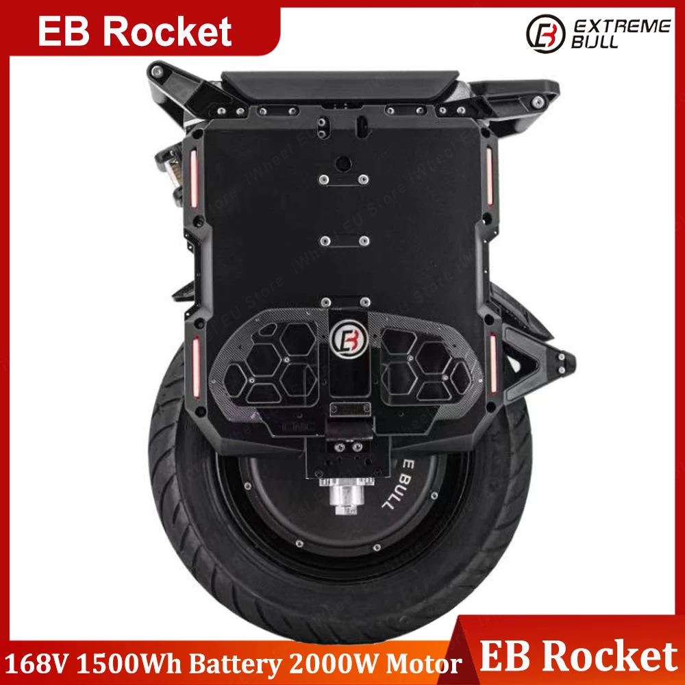 

Новинка 2025 года, аккумулятор Extreme Bull Rocket 168 В, 1500 Втч, Samsung 50S, 2000 Вт, двигатель C40, официальный электрический одноколесный велосипед Extreme Bull Rocket