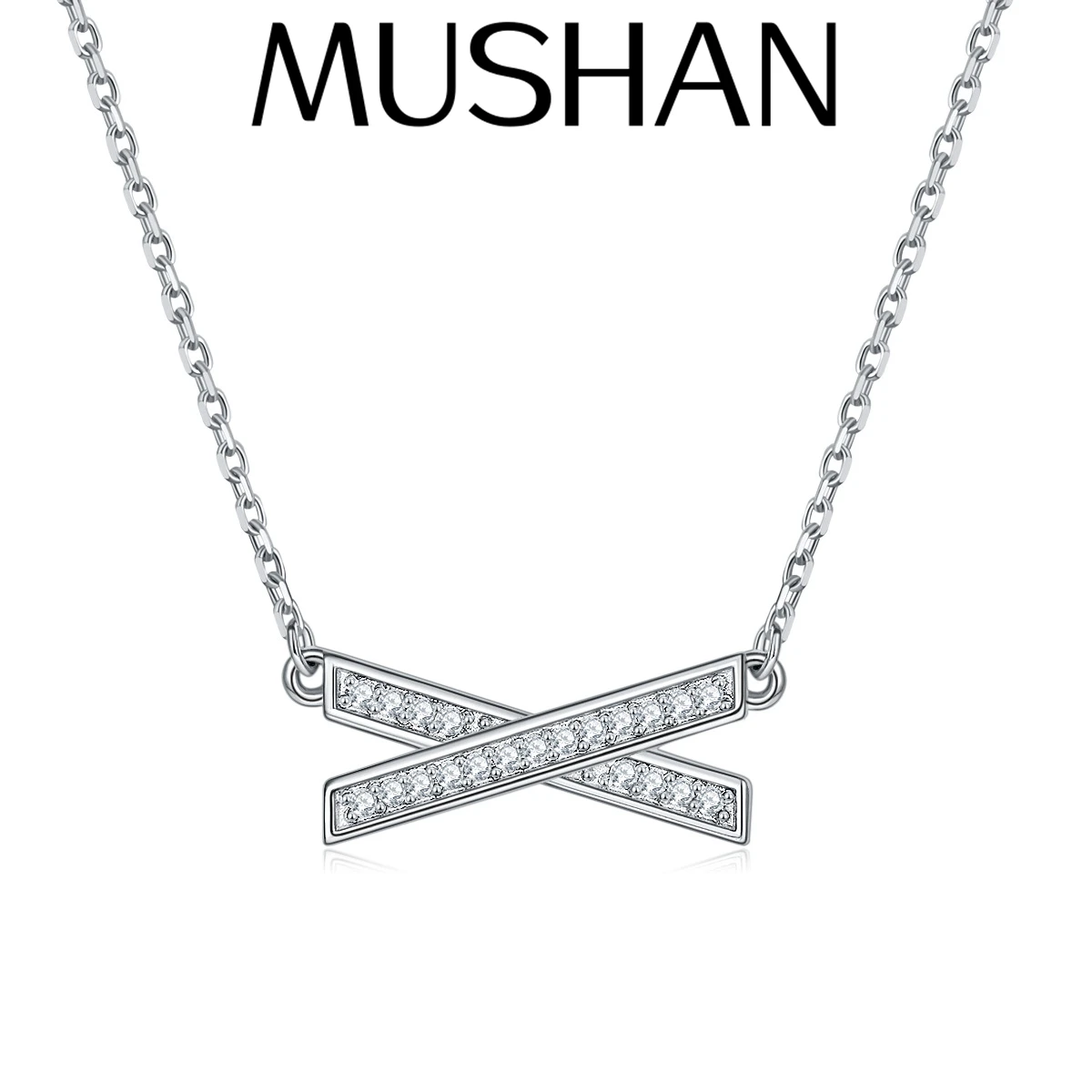 

MuShan Jewelry 925 Sterling Silver Necklace Pendant Chain HCD Diamonds Girlfriend Gift Elegant Jewelry Women Necklaces Jewelry