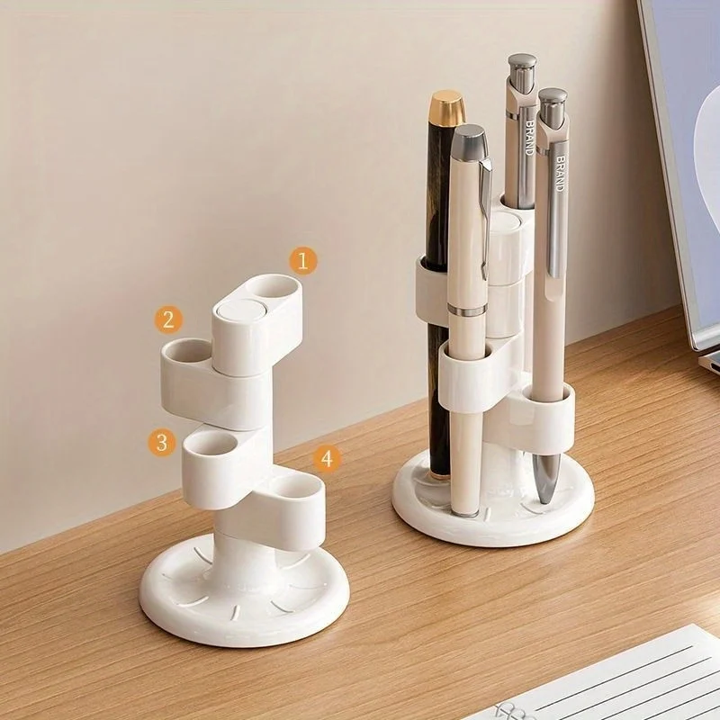 Desktop Pencil And Pen Storage Rack That Can Rotate 360 Degrees, Office Desktop Organization And Storage, Toothbrush JJ1822