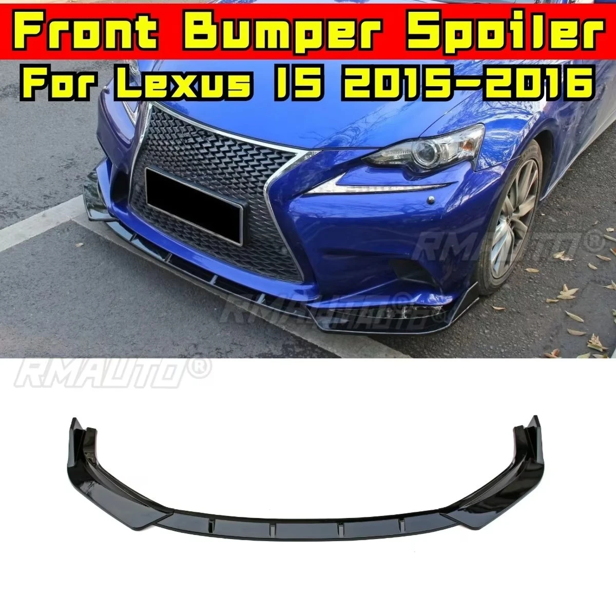 

Car Front Bumper Lip Diffuser Spoiler Glossy Black Modification Part for Lexus IS 2015-2016 Bumper Protector Car Accessories