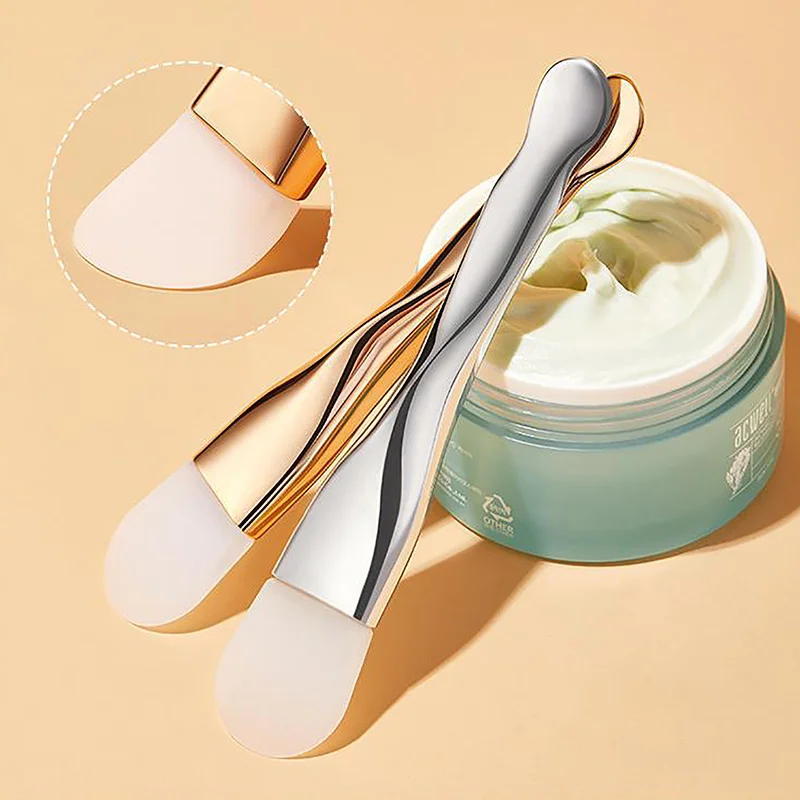 Doppelkopf-Silikon-Gesichtsmaskenbürste F ace Reinigungsschaber Daub Type Mud Film Spezialbürste Beauty Tool