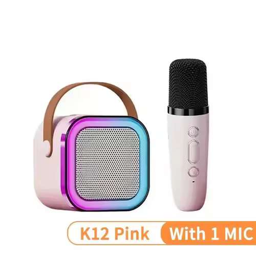 K12 Wireless Bluetooth Speaker with 2 Microphone RGB Portable Music Player Karaoke Machine for  Family Singing Children's Gifts - Image 12