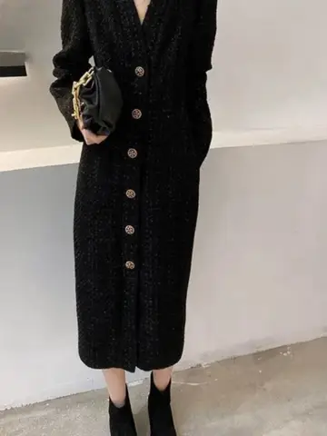 고급스러운 드레스 중간 길이 A라인 드레스 여성 고급스러운 럭셔리 명녀 티타임 아우터 베이스 드레스 원피스 드레스