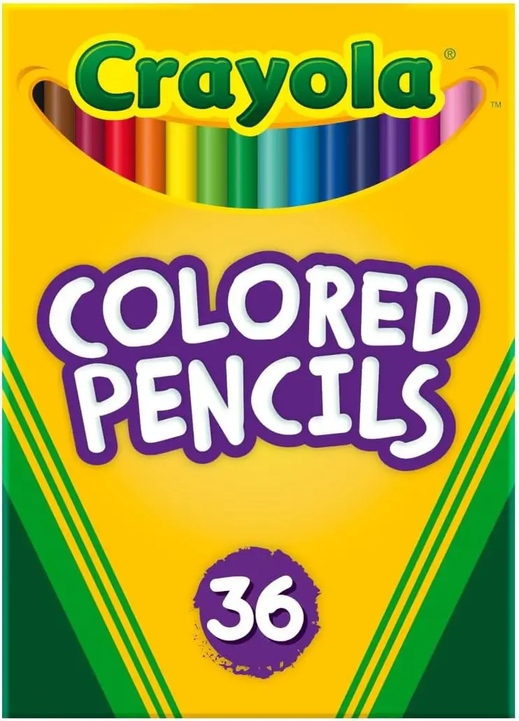 

36ct Pre-Sharpened Colored Pencils for Kids & Adults, Arts Crafts Coloring Gift Set Ages 3+